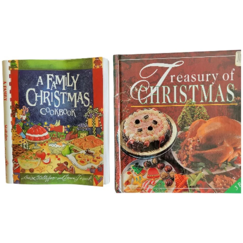 Vintage Christmas Cookbook Bundle - 2 Book Set | Recipes & Traditions
